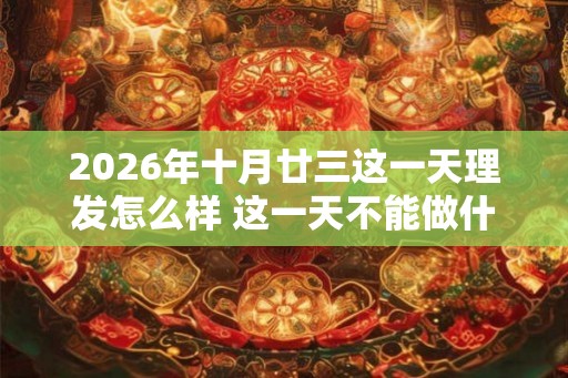 2026年十月廿三这一天理发怎么样 这一天不能做什么