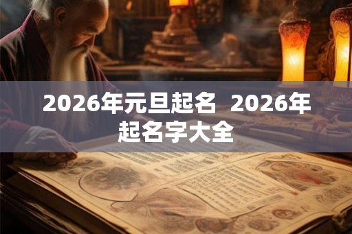 2026年元旦起名  2026年起名字大全