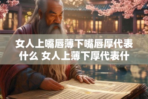 女人上嘴唇薄下嘴唇厚代表什么 女人上薄下厚代表什么