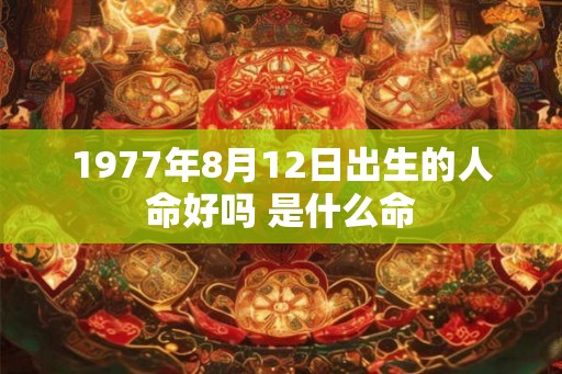 1977年8月12日出生的人命好吗 是什么命