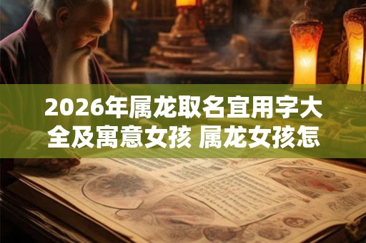 2026年属龙取名宜用字大全及寓意女孩 属龙女孩怎么取名好 2026年属龙取名宜用字大全及寓意女孩 属龙女孩怎么取名好
