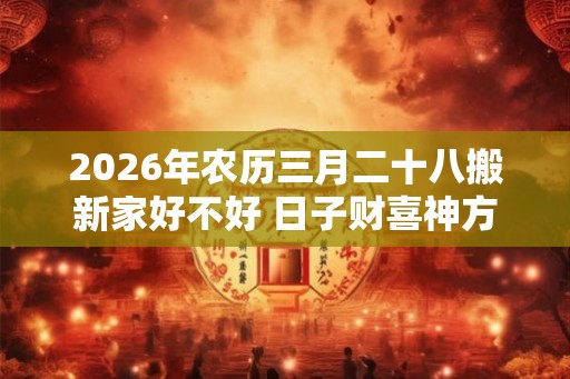 2026年农历三月二十八搬新家好不好 日子财喜神方位