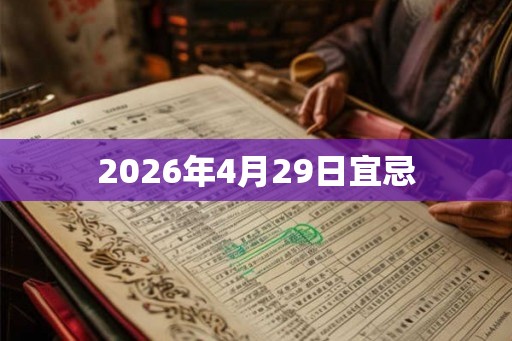 2026年4月29日宜忌