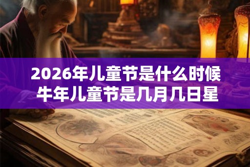 2026年儿童节是什么时候 牛年儿童节是几月几日星期几