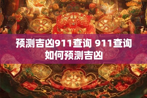 预测吉凶911查询 911查询如何预测吉凶