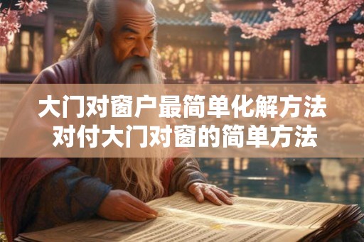 大门对窗户最简单化解方法 对付大门对窗的简单方法