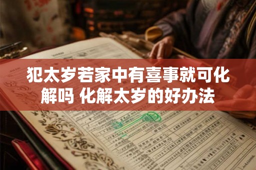 犯太岁若家中有喜事就可化解吗 化解太岁的好办法