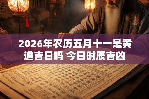 2026年农历五月十一是黄道吉日吗 今日时辰吉凶 2026年农历五月十一是黄道吉日吗 今日时辰吉凶