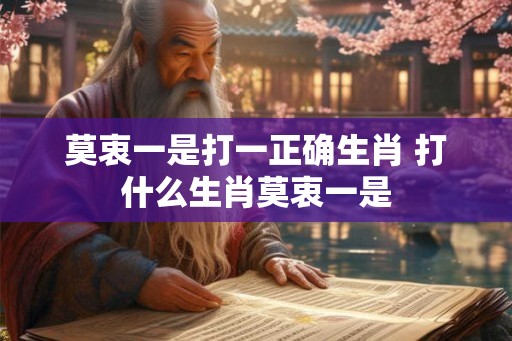莫衷一是打一正确生肖 打什么生肖莫衷一是
