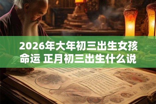 2026年大年初三出生女孩命运 正月初三出生什么说法