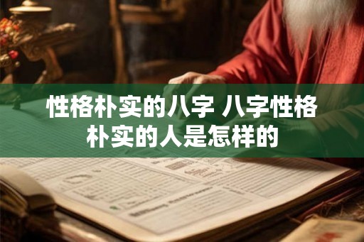 性格朴实的八字 八字性格朴实的人是怎样的