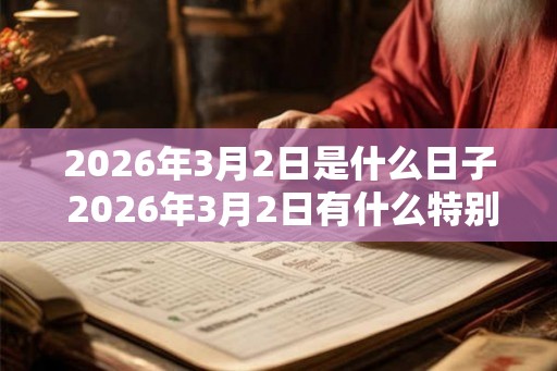 2026年3月2日是什么日子 2026年3月2日有什么特别的