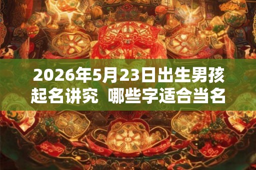 2026年5月23日出生男孩起名讲究  哪些字适合当名字
