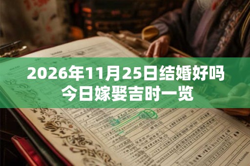 2026年11月25日结婚好吗 今日嫁娶吉时一览 2026年11月25日结婚好吗 今日嫁娶吉时一览