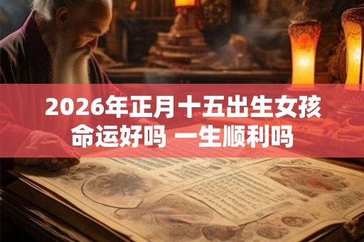 2026年正月十五出生女孩命运好吗 一生顺利吗