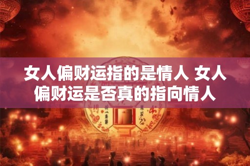 女人偏财运指的是情人 女人偏财运是否真的指向情人