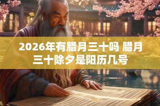 2026年有腊月三十吗 腊月三十除夕是阳历几号 2026年有腊月三十吗 腊月三十除夕是阳历几号