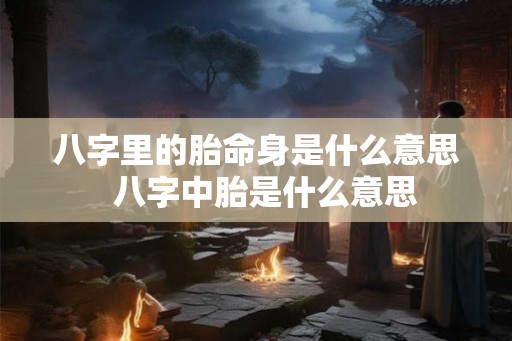 八字里的胎命身是什么意思  八字中胎是什么意思