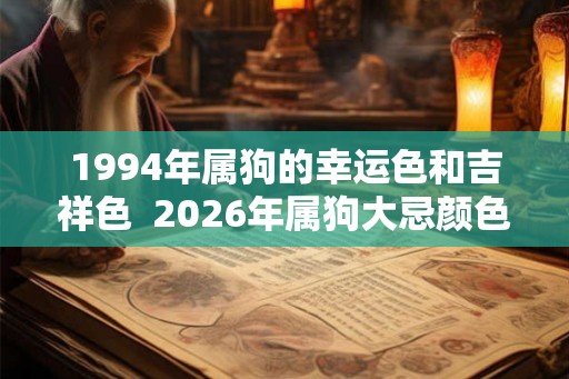 1994年属狗的幸运色和吉祥色  2026年属狗大忌颜色