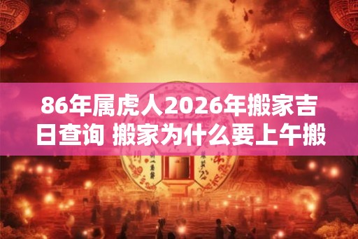 86年属虎人2026年搬家吉日查询 搬家为什么要上午搬