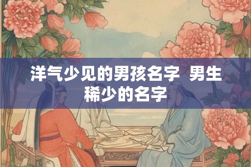 洋气少见的男孩名字  男生稀少的名字