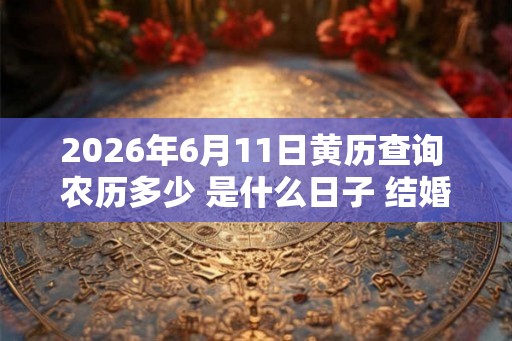2026年6月11日黄历查询 农历多少 是什么日子 结婚吉时