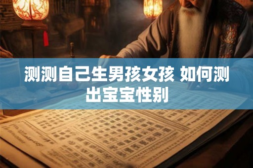 测测自己生男孩女孩 如何测出宝宝性别