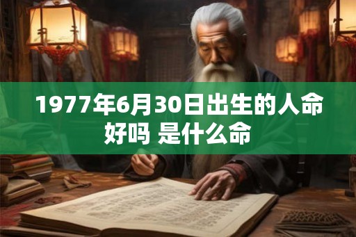 1977年6月30日出生的人命好吗 是什么命