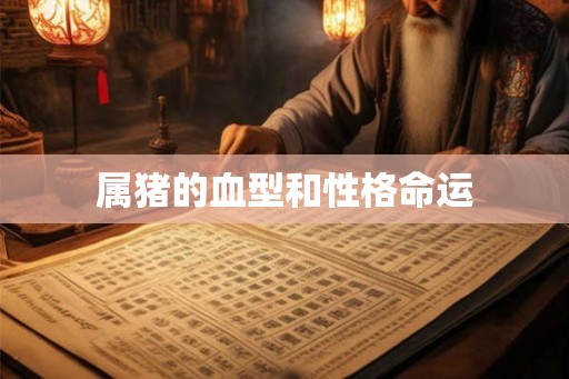 属猪的血型和性格命运