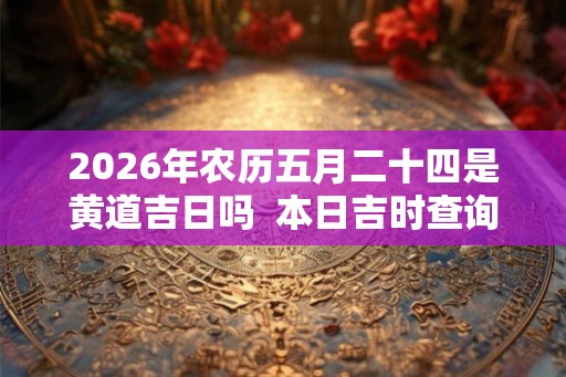 2026年农历五月二十四是黄道吉日吗  本日吉时查询