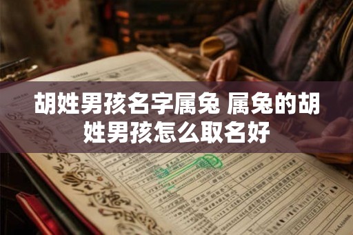 胡姓男孩名字属兔 属兔的胡姓男孩怎么取名好