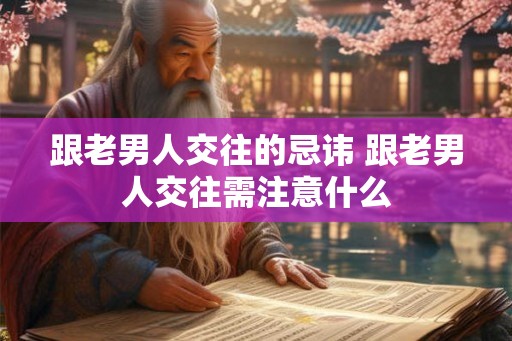跟老男人交往的忌讳 跟老男人交往需注意什么 跟老男人交往的忌讳 跟老男人交往需注意什么