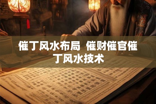 催丁风水布局  催财催官催丁风水技术