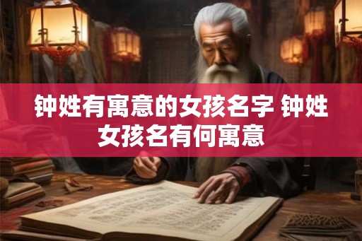钟姓有寓意的女孩名字 钟姓女孩名有何寓意 钟姓有寓意的女孩名字 钟姓女孩名有何寓意