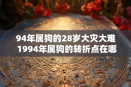 94年属狗的28岁大灾大难 1994年属狗的转折点在哪