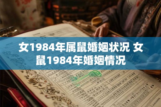 女1984年属鼠婚姻状况 女鼠1984年婚姻情况 女1984年属鼠婚姻状况 女鼠1984年婚姻情况