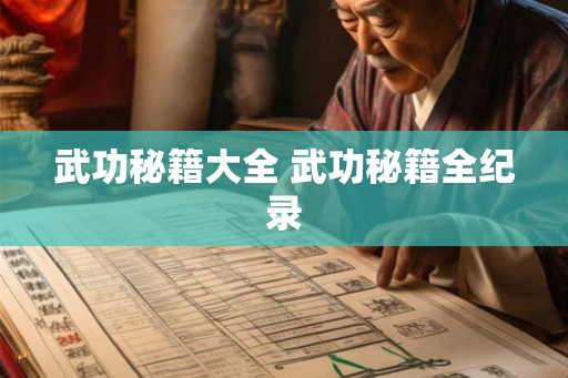 武功秘籍大全 武功秘籍全纪录
