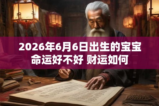 2026年6月6日出生的宝宝命运好不好 财运如何