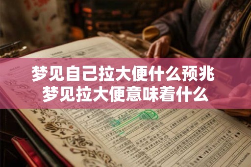 梦见自己拉大便什么预兆 梦见拉大便意味着什么