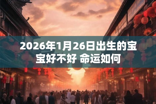 2026年1月26日出生的宝宝好不好 命运如何