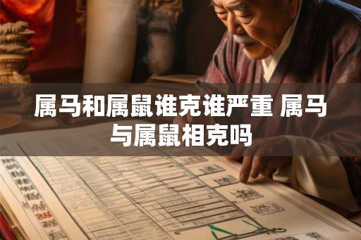 属马和属鼠谁克谁严重 属马与属鼠相克吗