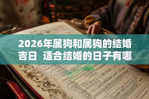2026年属狗和属狗的结婚吉日 适合结婚的日子有哪些 2026年属狗和属狗的结婚吉日 适合结婚的日子有哪些