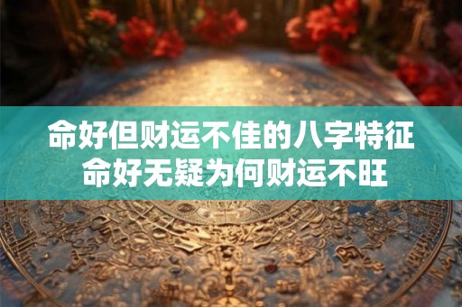 命好但财运不佳的八字特征 命好无疑为何财运不旺