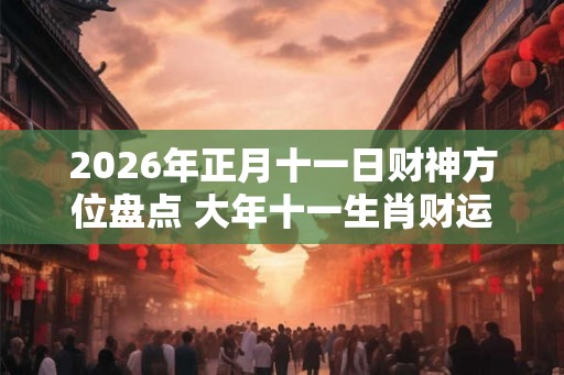 2026年正月十一日财神方位盘点 大年十一生肖财运解析