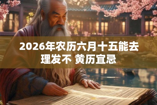 2026年农历六月十五能去理发不 黄历宜忌
