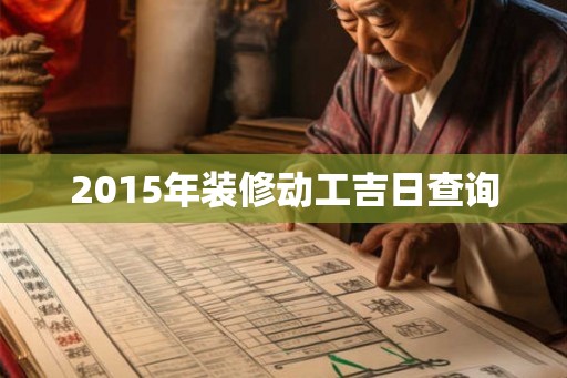 2015年装修动工吉日查询