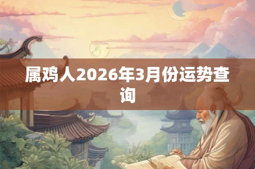 属鸡人2026年3月份运势查询