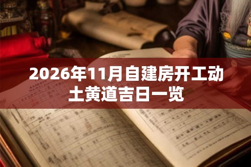 2026年11月自建房开工动土黄道吉日一览