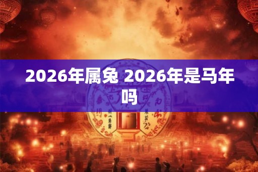 2026年属兔 2026年是马年吗