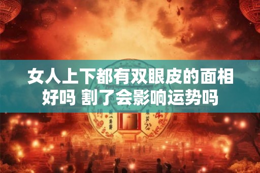 女人上下都有双眼皮的面相好吗 割了会影响运势吗